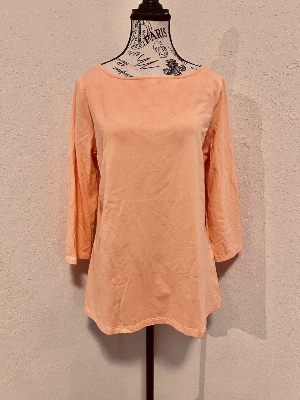 Chadwicks Women’s Blouse Size LT Long Sleeve Tee Casual Workwear Office